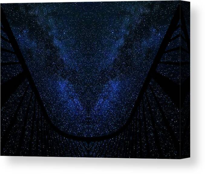 Milky Canvas Print featuring the digital art Milky Way Fence Reflection by Pelo Blanco Photo