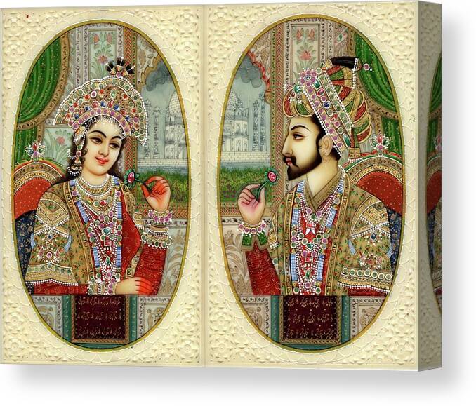 Handmade Mughal miniature painting original Indian miniature painting watercolour Mughal court scene painting Mughal Emperor Shah Jahan