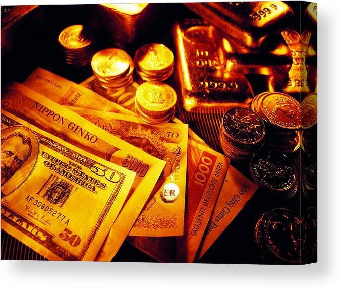 Money Canvas Print featuring the photograph Money by Jackie Russo