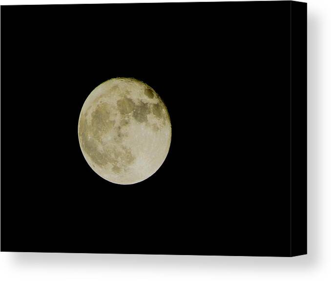 Space Canvas Print featuring the photograph Moon 1 by Cathy Harper
