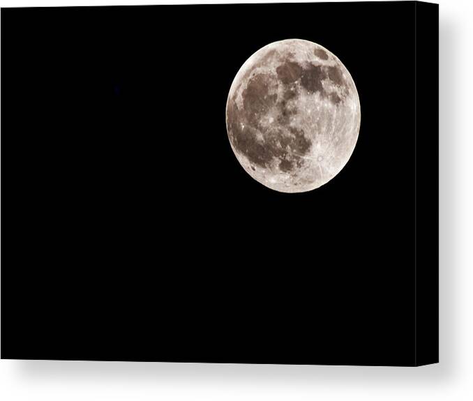 Moon Canvas Print featuring the photograph Moonshot-1 by Jim DeLillo
