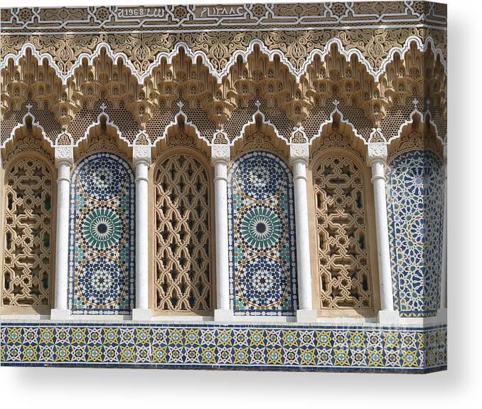 Travel Canvas Print featuring the photograph Moroccan Tile by Erik Falkensteen