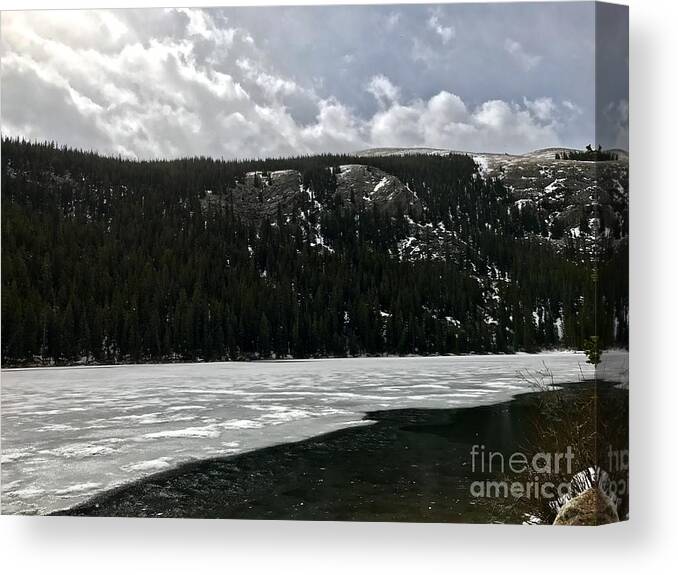 Mountain Canvas Print featuring the photograph Mountain Lake by Dennis Richardson