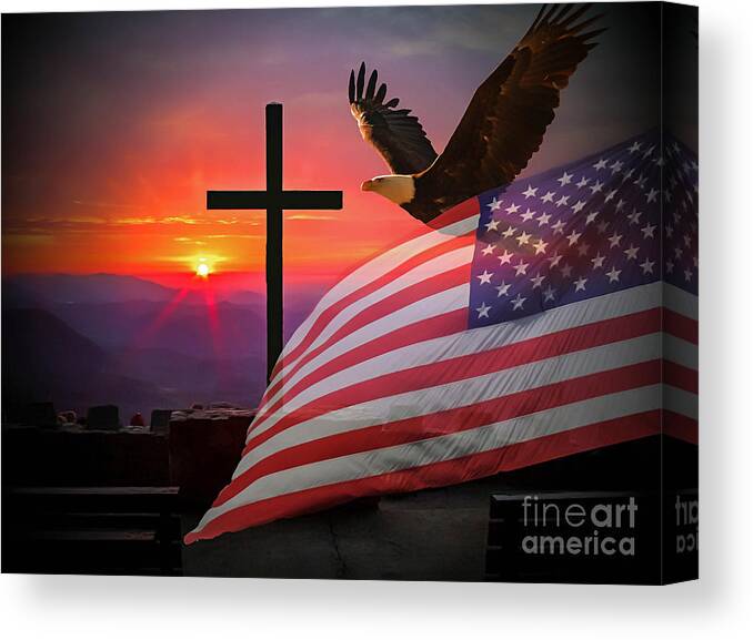 Flag Canvas Print featuring the photograph My Country by Geraldine DeBoer