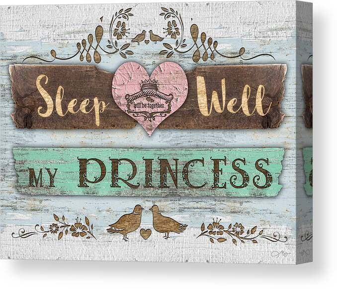 My Princess Canvas Print featuring the mixed media My Princess by Mo T