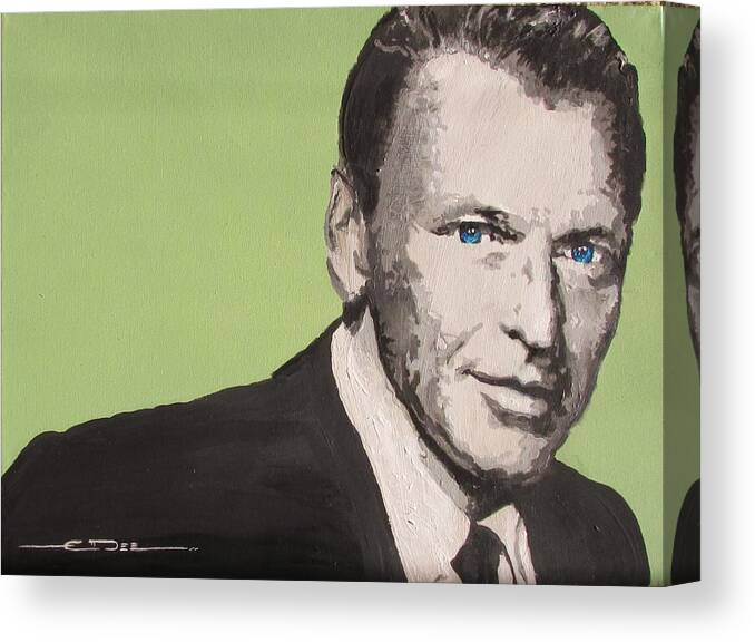 Frank Sinatra Canvas Print featuring the painting My Way - Frank Sinatra by Eric Dee