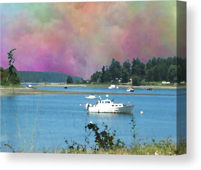 Mystery Bay Canvas Print featuring the digital art Mystery Bay by Tim Allen