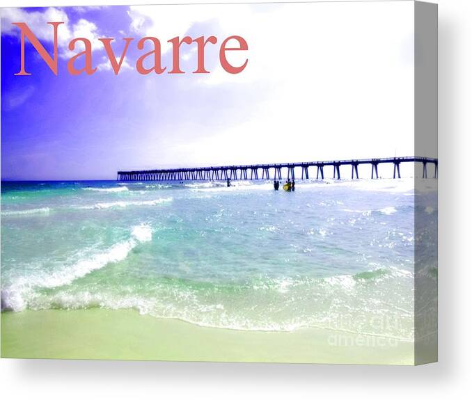Poster Canvas Print featuring the photograph Navarre Beach Florida by James and Donna Daugherty