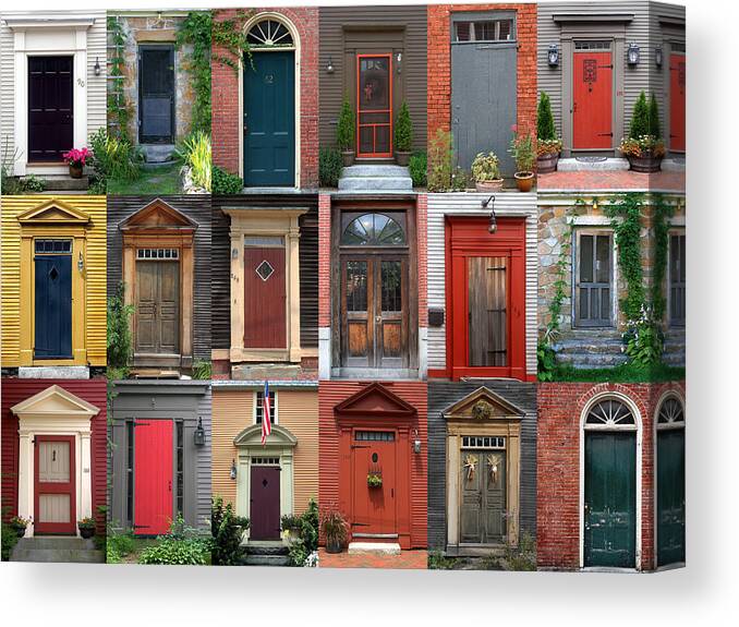 New England Canvas Print featuring the photograph New England Doors by Brett Pelletier