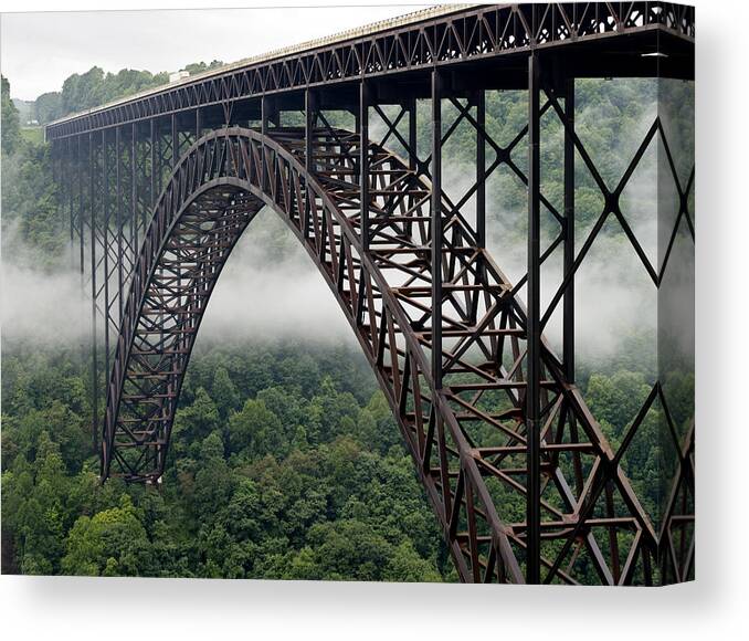 New Canvas Print featuring the photograph New River Gorge Bridge West Virginia by Brendan Reals