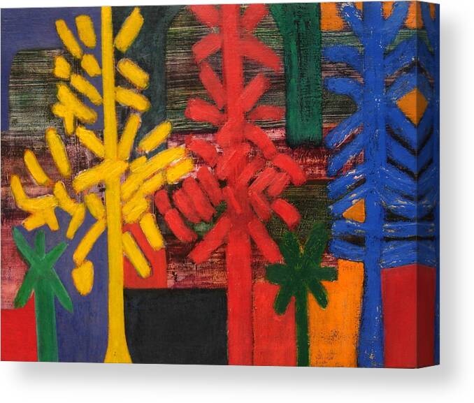 Abstract Canvas Print featuring the painting No.307 by Vijayan Kannampilly