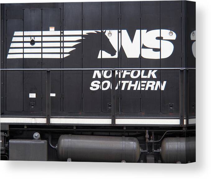 Railroad Canvas Print featuring the photograph Norfolk Southern Emblem by Mike McGlothlen