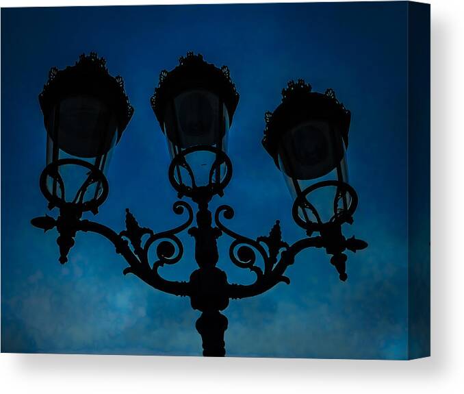 Lanterns Canvas Print featuring the photograph Notre Dame Lanterns by Pamela Newcomb