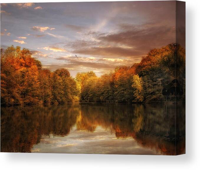 Nature Canvas Print featuring the photograph October Lights by Jessica Jenney