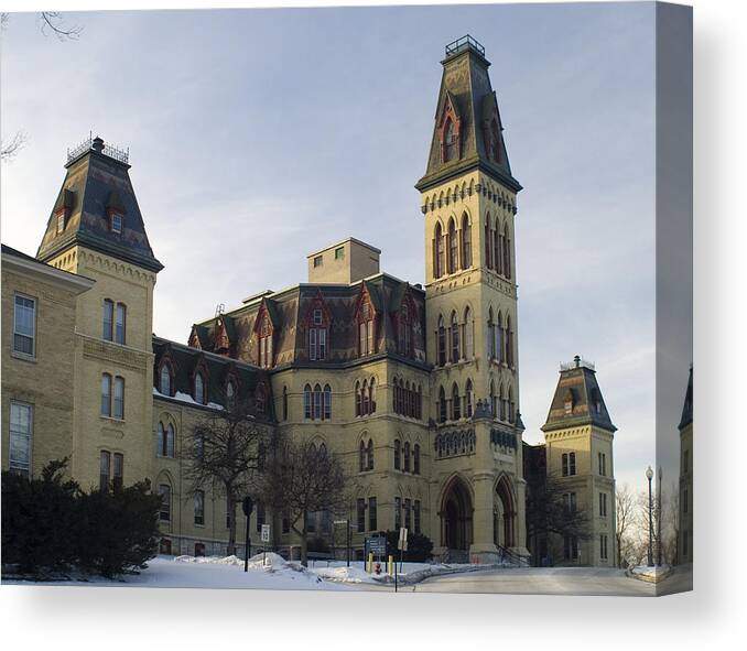 Milwaukee Canvas Print featuring the photograph Old Main at Woods Wisconsin by Peter Skiba