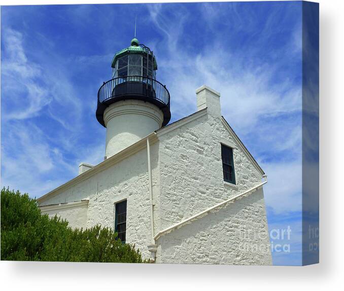 Old Point Loma Lighthouse Canvas Print featuring the photograph Old Point Loma Lighthouse 2 by Two Hivelys