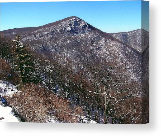 Landscape Old Rag Mountain Blue Ridge Shenandoah Valley Virginia Usa Canvas Print featuring the photograph Old Rag Mountain by Susan Epps Oliver