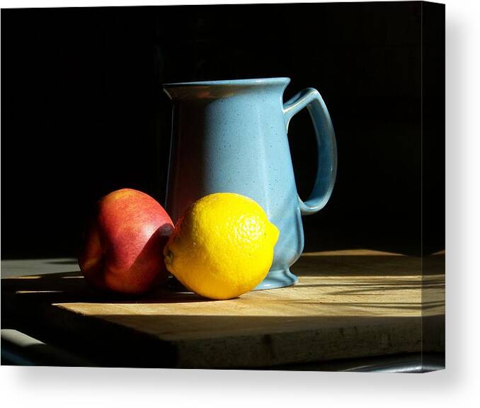 Still Life Canvas Print featuring the photograph On The Table 1- Photograph by Jackie Mueller-Jones
