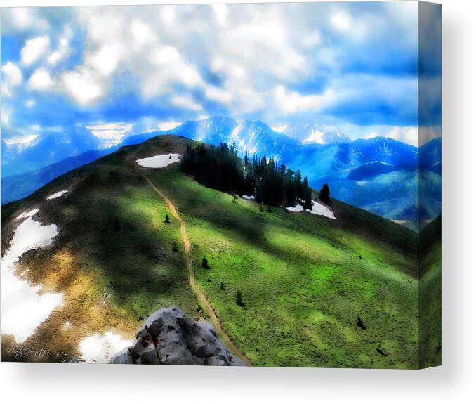 Sunny Canvas Print featuring the photograph On Top of the World 			 by Cindy Greenstein