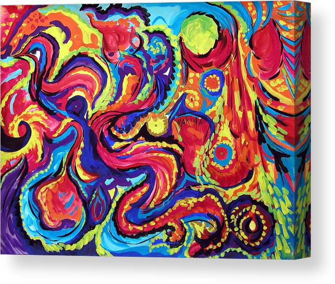 Abstract Canvas Print featuring the painting Birth by Marina Petro