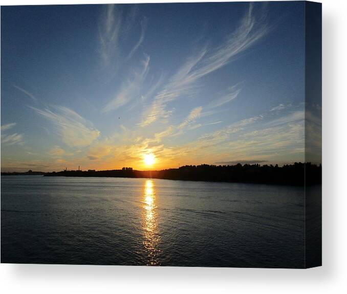 Silhouette Canvas Print featuring the photograph One more by Rosita Larsson