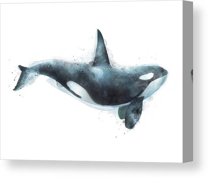 Orca Canvas Print featuring the painting Orca by Amy Hamilton