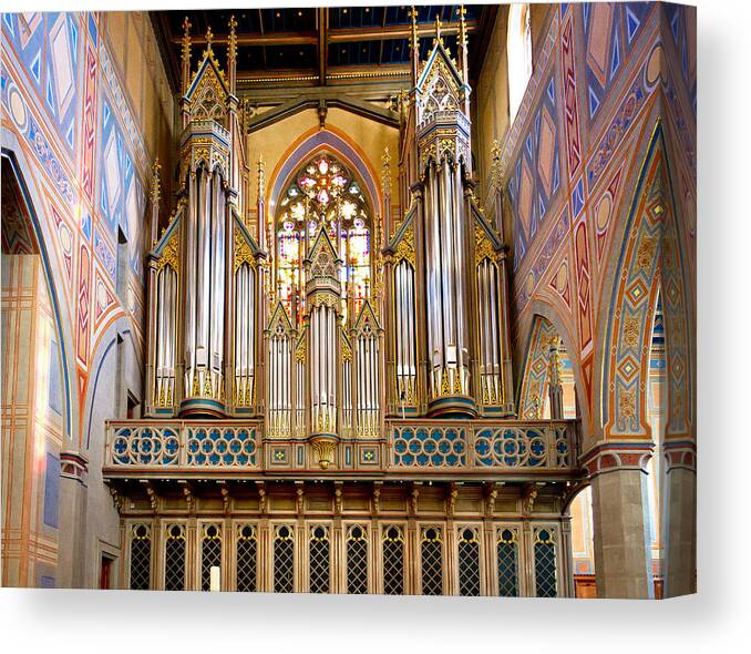 Orgel Canvas Print featuring the photograph Organ jewel by Jenny Setchell