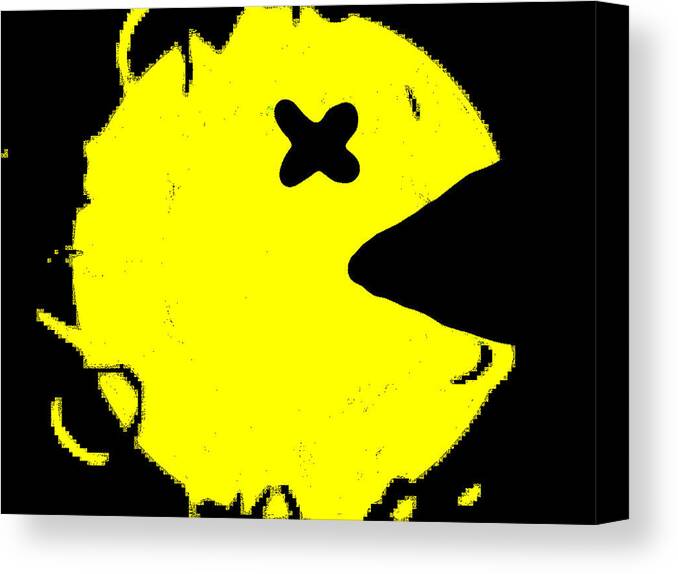 Photos ' Abstract ' Art ' Canvas Print featuring the digital art Pac Man by The Lovelock experience