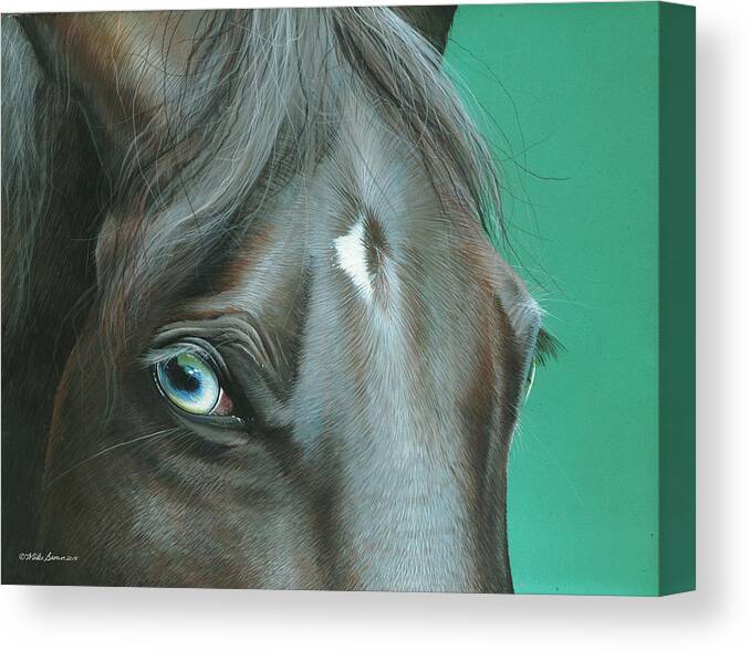 Horse Canvas Print featuring the painting Pappy by Mike Brown