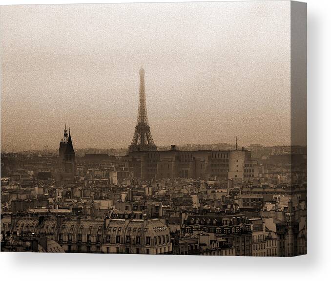 Paris Canvas Print featuring the photograph Paris of Yesteryear II by Mark Currier