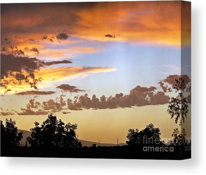 Sky Canvas Print featuring the photograph Patch of Blue by Brian Commerford