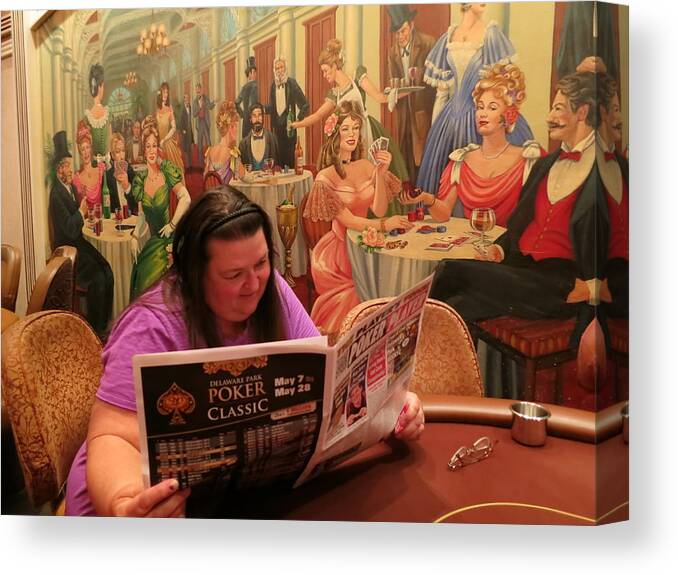  Canvas Print featuring the photograph Pattie Poker by Carl Wilkerson