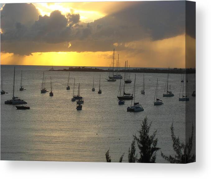 Boats Canvas Print featuring the photograph Peaceful by Michael Albright