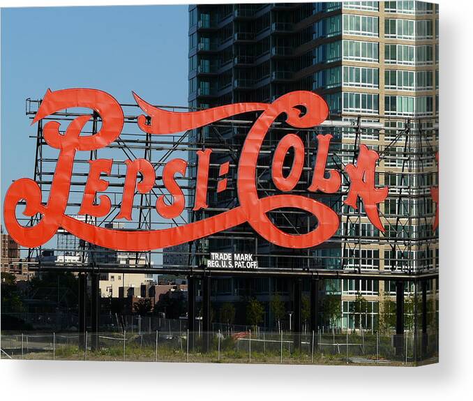 New York Canvas Print featuring the photograph Pepsi-Cola by Valerie Ornstein