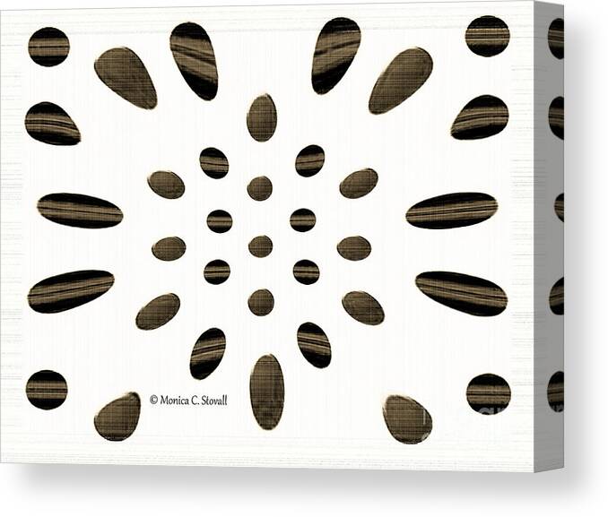 Graphic Design Canvas Print featuring the digital art Petals N Dots P3 by Monica C Stovall