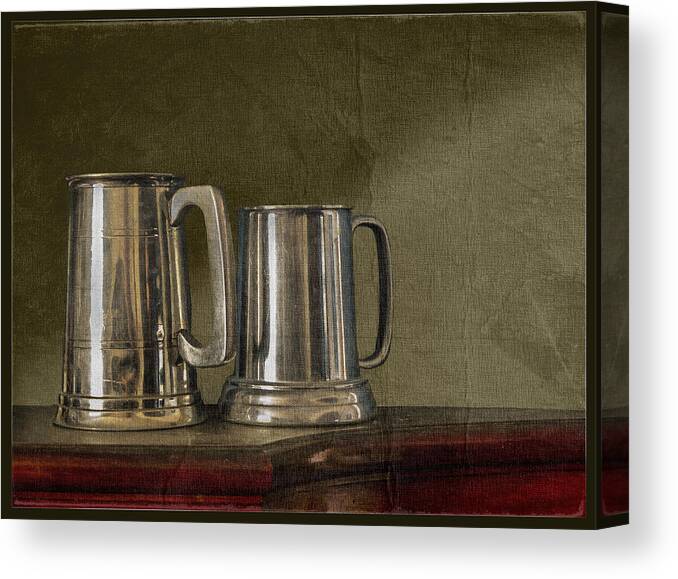Still Life Canvas Print featuring the photograph Pewter Tones by John Anderson