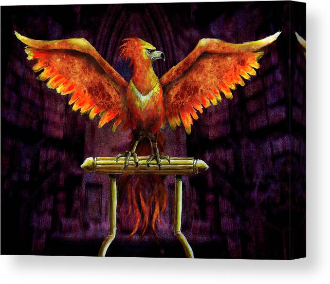 Acrylic Canvas Print featuring the painting Phoenix by Rick Mosher