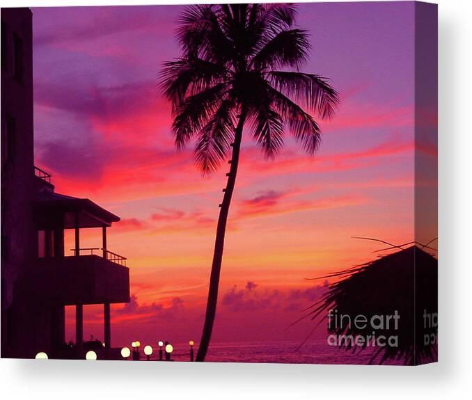 Sky Canvas Print featuring the photograph Pink Sunset by Mafalda Cento