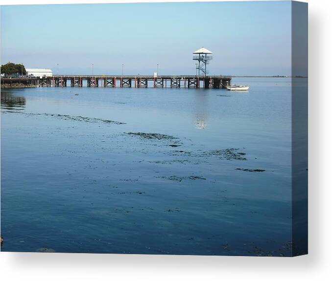 Port Angeles Canvas Print featuring the photograph Port Angeles Pier by Kelly Manning