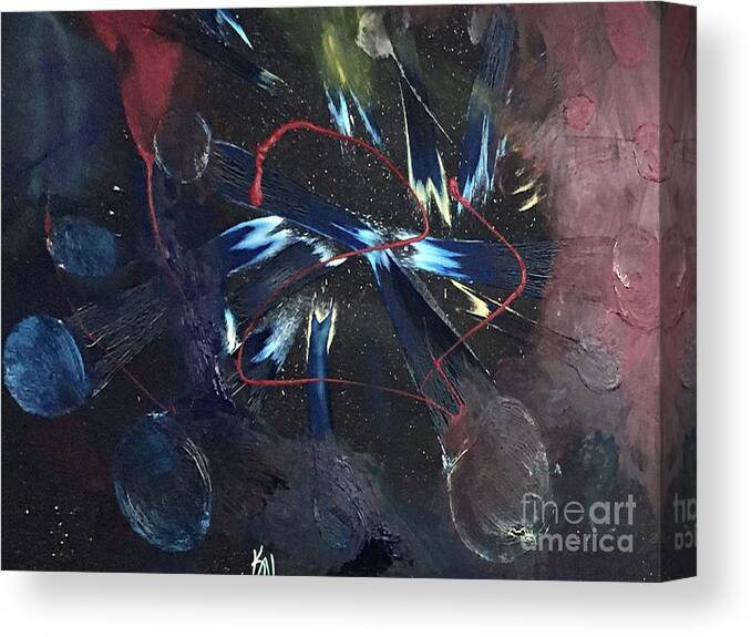 Blacks Canvas Print featuring the painting Positive Energy by Karen Nicholson