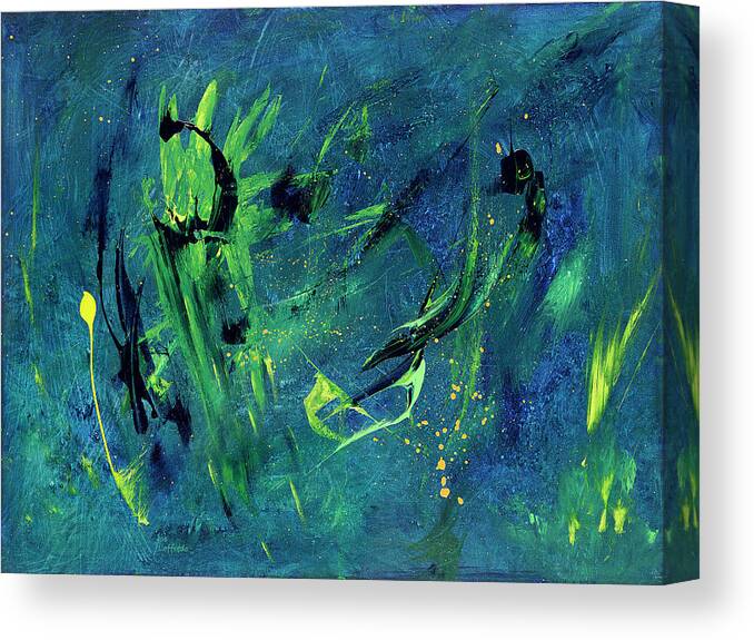 Primordial Canvas Print featuring the painting Primordial Soup 180 by Joe Loffredo