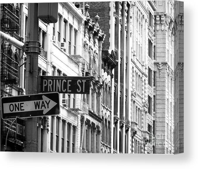 Greenwich Village Canvas Print featuring the photograph Prince Street by Mary Capriole