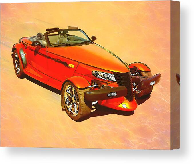 Plymouth Prowler Canvas Print featuring the digital art Prowlin' by Rick Wicker