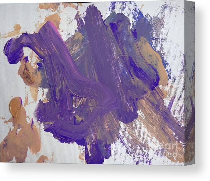 Purple Canvas Print featuring the painting Purple by Emma by Fred Wilson