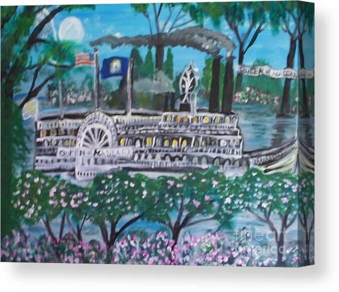 Queen Of Acadiana Canvas Print featuring the painting Queen of Acadiana by Seaux-N-Seau Soileau