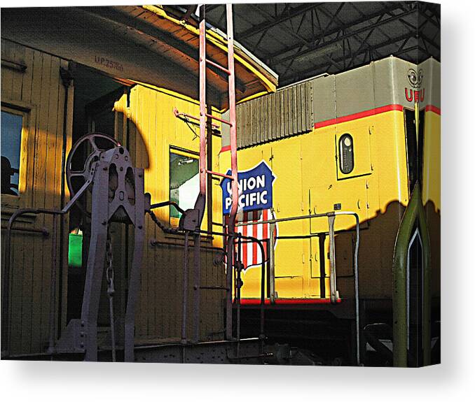 Trains Canvas Print featuring the photograph Railroad Museum 5 by Steve Ohlsen