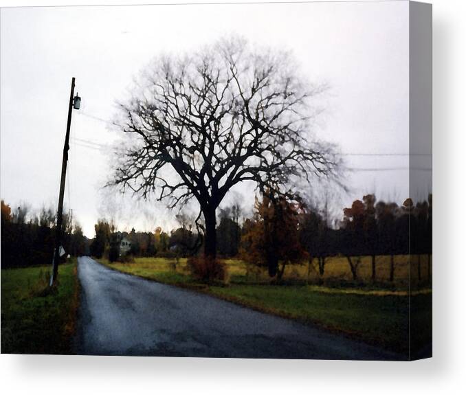 Landscape Canvas Print featuring the painting Rainy Day by Paul Sachtleben