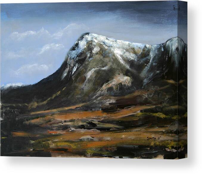 Mountains Canvas Print featuring the painting Rannoch Moor by Tom Smith