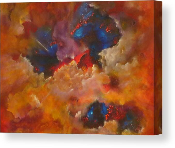 Abstract Canvas Print featuring the painting Rapture by Soraya Silvestri