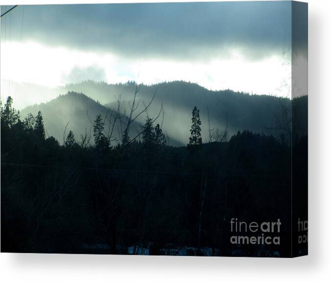 Rays Canvas Print featuring the photograph Rays and Darkness by Marie Neder